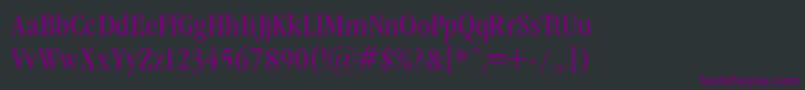 Шрифт GaramondCondencedNormal – фиолетовые шрифты на чёрном фоне