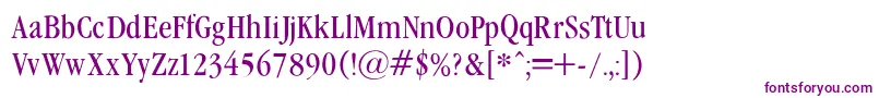 GaramondCondencedNormal Font – Purple Fonts on White Background