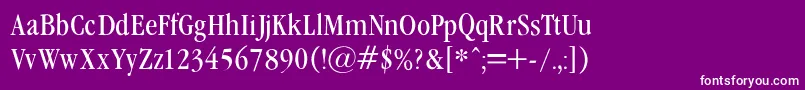 GaramondCondencedNormal Font – White Fonts on Purple Background