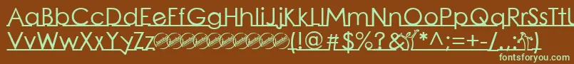 LinearmenteBold Font – Green Fonts on Brown Background
