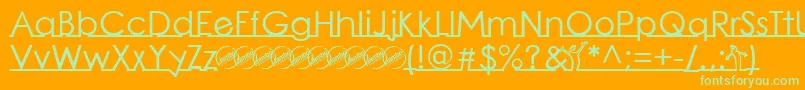 LinearmenteBold Font – Green Fonts on Orange Background