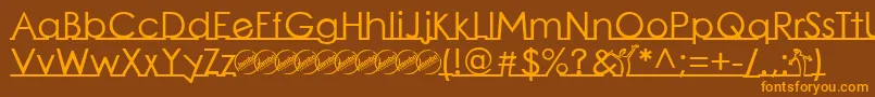 LinearmenteBold Font – Orange Fonts on Brown Background