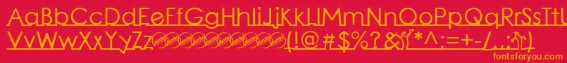 LinearmenteBold Font – Orange Fonts on Red Background