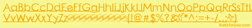 LinearmenteBold Font – Orange Fonts on Yellow Background