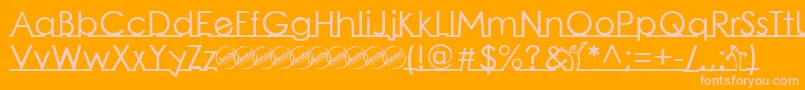 LinearmenteBold Font – Pink Fonts on Orange Background