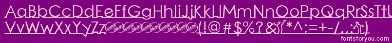 LinearmenteBold Font – Pink Fonts on Purple Background