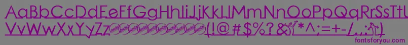 Шрифт LinearmenteBold – фиолетовые шрифты на сером фоне