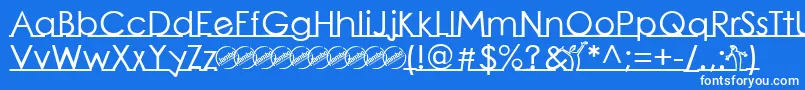 LinearmenteBold Font – White Fonts on Blue Background