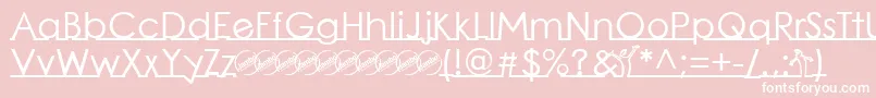 LinearmenteBold Font – White Fonts on Pink Background