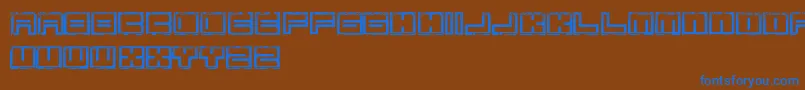 BimErodedFreePromo Font – Blue Fonts on Brown Background