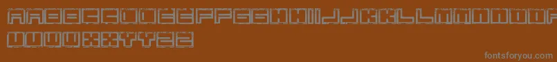 BimErodedFreePromo Font – Gray Fonts on Brown Background