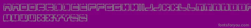 BimErodedFreePromo-Schriftart – Graue Schriften auf violettem Hintergrund