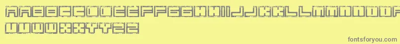 BimErodedFreePromo Font – Gray Fonts on Yellow Background