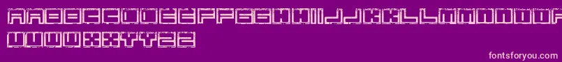 BimErodedFreePromo Font – Pink Fonts on Purple Background