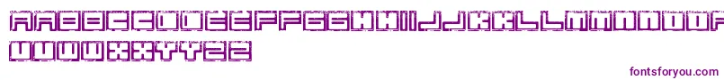 フォントBimErodedFreePromo – 白い背景に紫のフォント