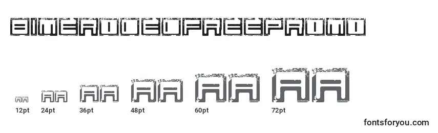 BimErodedFreePromo Font Sizes
