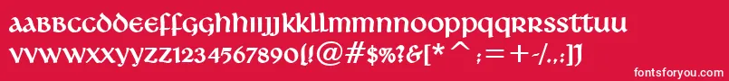 LeoBold Font – White Fonts on Red Background