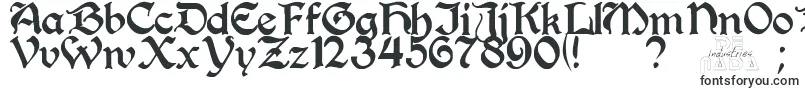 Perrygot-fontti – erittäin leveät fontit