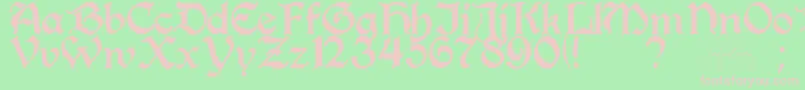 Perrygot Font – Pink Fonts on Green Background