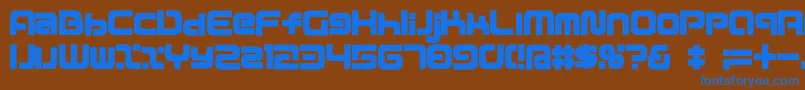 D3mouldismr Font – Blue Fonts on Brown Background