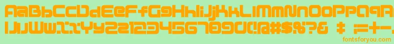 D3mouldismr Font – Orange Fonts on Green Background