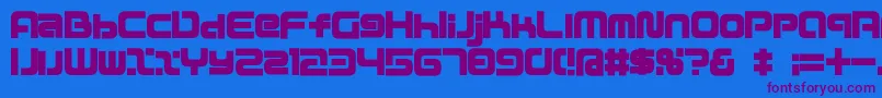 D3mouldismr Font – Purple Fonts on Blue Background