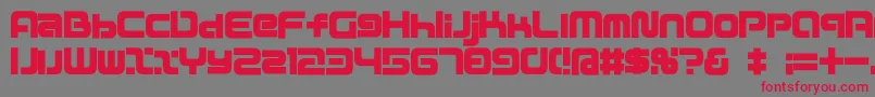 D3mouldismr Font – Red Fonts on Gray Background