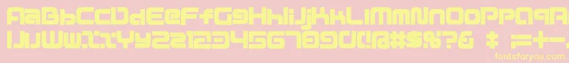 D3mouldismr Font – Yellow Fonts on Pink Background
