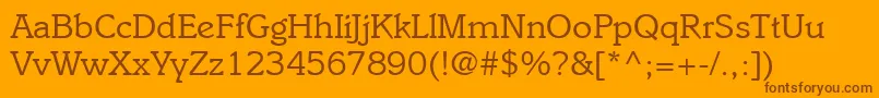 ItaliaLtBook-Schriftart – Braune Schriften auf orangefarbenem Hintergrund