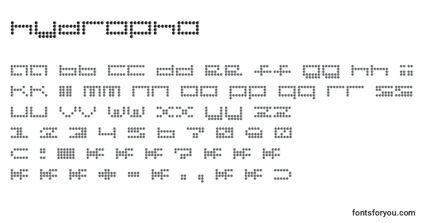 Schriftart Hydropho – Alphabet, Zahlen, spezielle Symbole