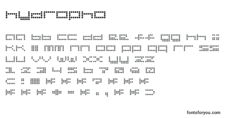 Czcionka Hydropho – alfabet, cyfry, specjalne znaki