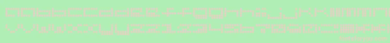 Hydropho Font – Pink Fonts on Green Background