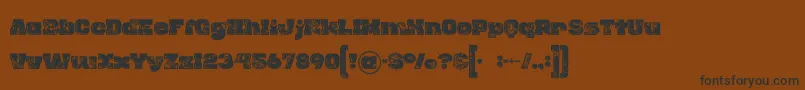 Rhinoinlinegrunge Font – Black Fonts on Brown Background