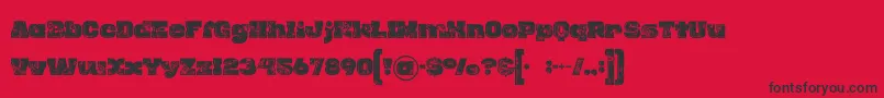 Rhinoinlinegrunge Font – Black Fonts on Red Background