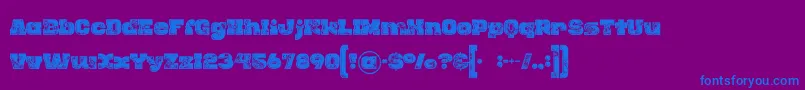 Rhinoinlinegrunge Font – Blue Fonts on Purple Background