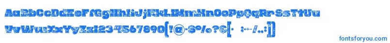 Rhinoinlinegrunge Font – Blue Fonts on White Background