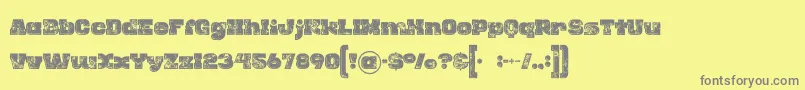 Rhinoinlinegrunge Font – Gray Fonts on Yellow Background