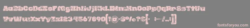 Rhinoinlinegrunge Font – Pink Fonts on Gray Background