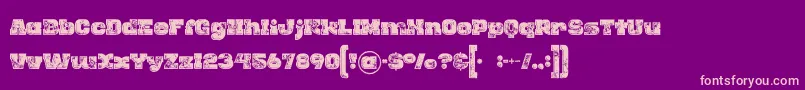 Rhinoinlinegrunge Font – Pink Fonts on Purple Background