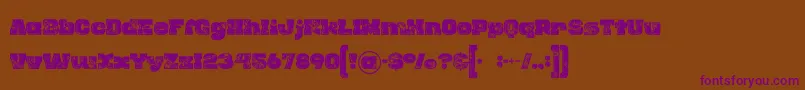 Rhinoinlinegrunge Font – Purple Fonts on Brown Background