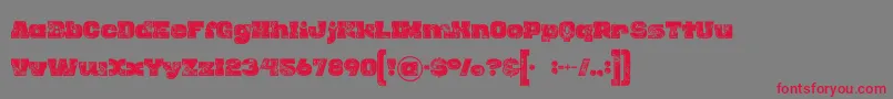 フォントRhinoinlinegrunge – 赤い文字の灰色の背景