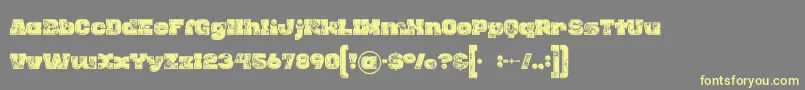 Rhinoinlinegrunge Font – Yellow Fonts on Gray Background