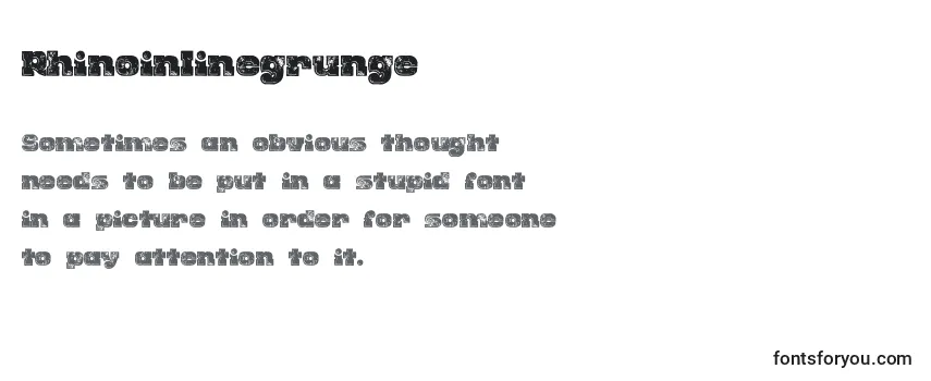 Review of the Rhinoinlinegrunge (117608) Font