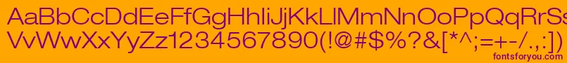 ContextRepriseLightexpSsiBold Font – Purple Fonts on Orange Background