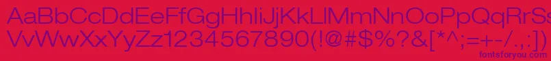 ContextRepriseLightexpSsiBold Font – Purple Fonts on Red Background