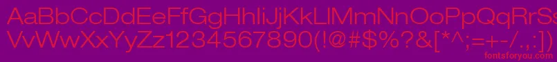 ContextRepriseLightexpSsiBold Font – Red Fonts on Purple Background