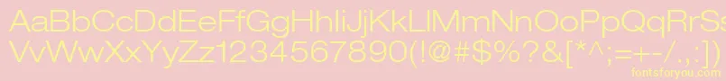 ContextRepriseLightexpSsiBold-Schriftart – Gelbe Schriften auf rosa Hintergrund