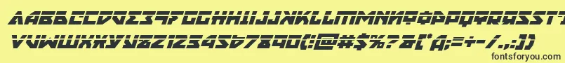 Nyetlaserital Font – Black Fonts on Yellow Background