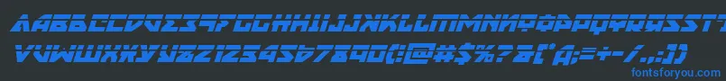 Nyetlaserital Font – Blue Fonts on Black Background