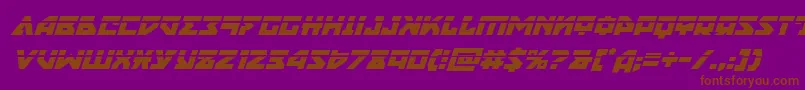 Nyetlaserital Font – Brown Fonts on Purple Background